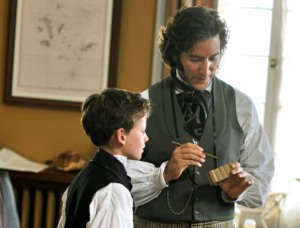 Darwin and a son doing science
